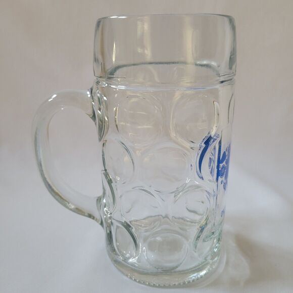 HB Munchen Hofbrahaus Glass German Beer Stein 1L Dimpled Mug Tankard Oktoberfest - Picture 8 of 14
